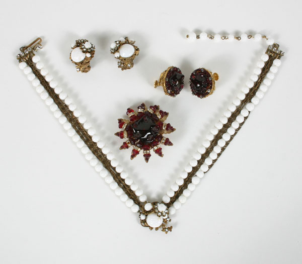 Appraisal: Miriam Haskell four pc including two demi parure one with