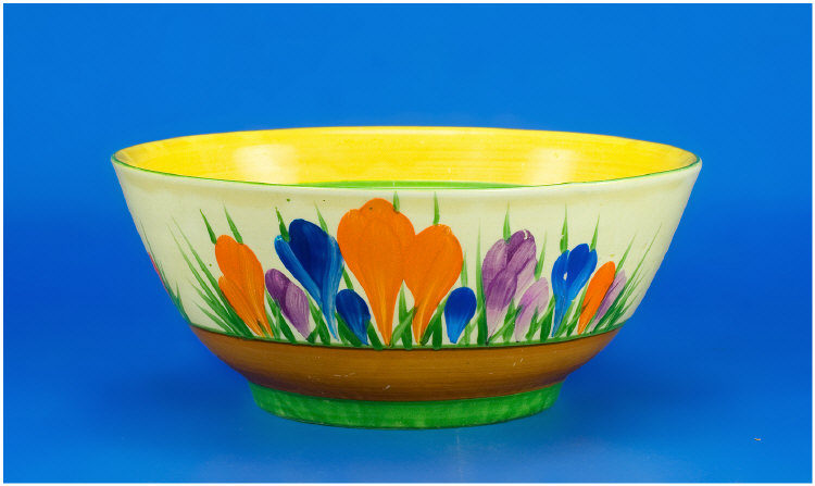 Appraisal: Clarice Cliff Bowl Autumn Crocus design Bizarre range inches tall