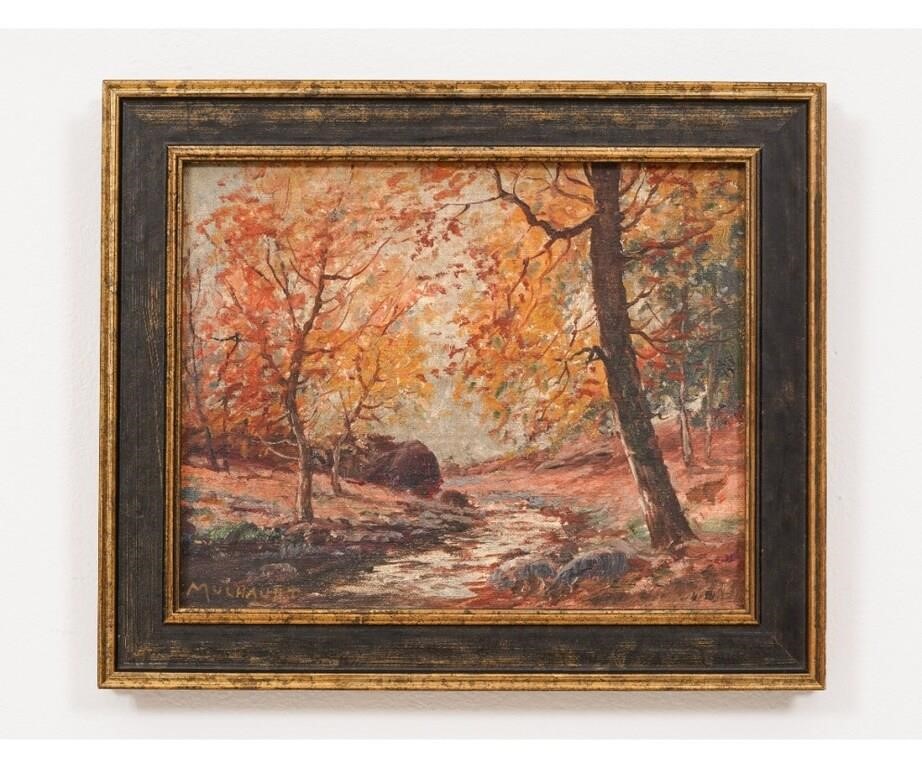 Appraisal: Frederick John Mulhaupt - American oil on artist board fall