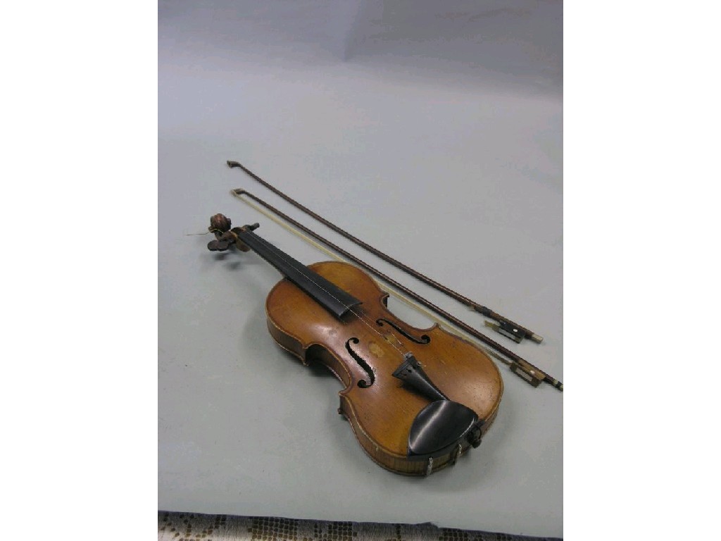 Appraisal: An early th century violin with in back two violin