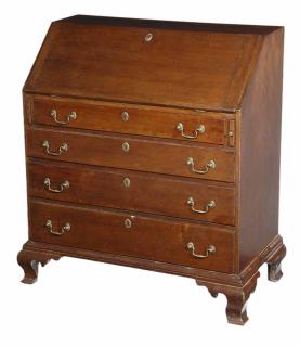 Appraisal: New England Chippendale Cherry Slant-Front Desk late th early th