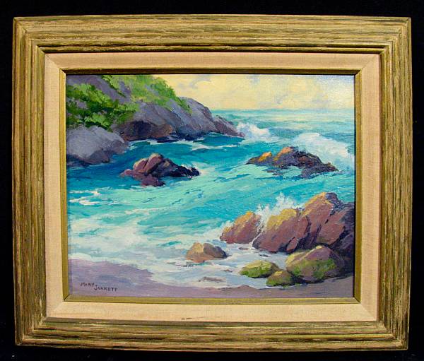 Appraisal: Mary Jarrett American - A Rocky Beach Scene signed 'Mary