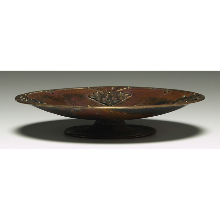 Appraisal: Roycroft tray hammered copper adorned with an intricate metal overlay