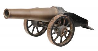 Appraisal: Black Powder Signal Cannon late th early th century brass