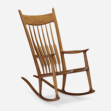 Appraisal: Sam Maloof ROCKING CHAIR USA walnut h w d in