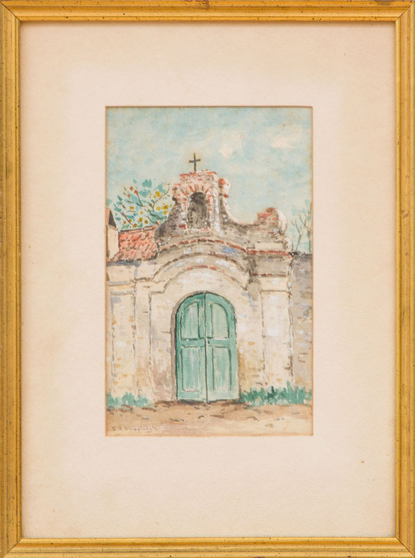 Appraisal: FRANK HENRY SHAPLEIGH - CHAPEL IN ST AUGUSTINE Watercolor and