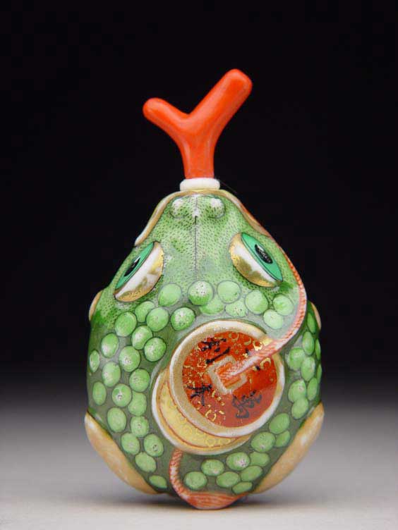 Appraisal: ENAMELED PORCELAIN SNUFF BOTTLE Finely detailed enameled porcelain snuff bottle