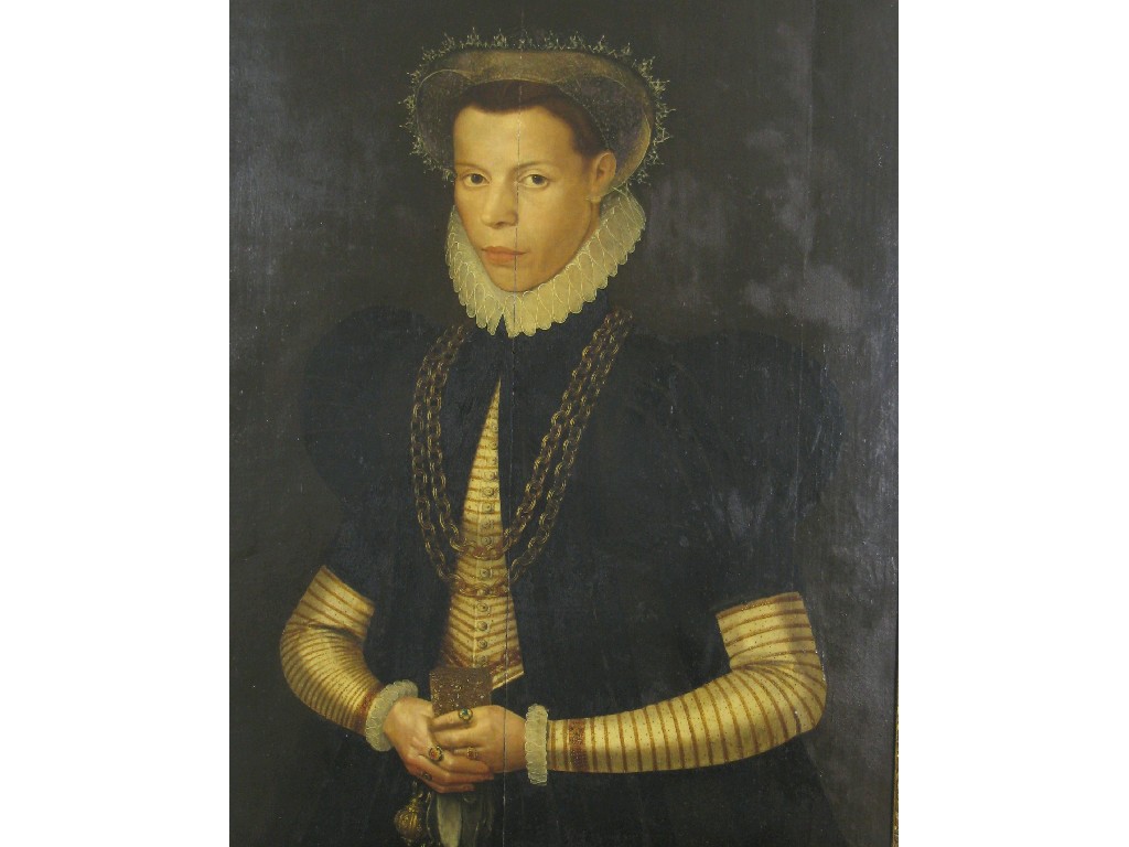 Appraisal: NETHERLANDISH SCHOOL c Portrait of a Lady half-length wearing black