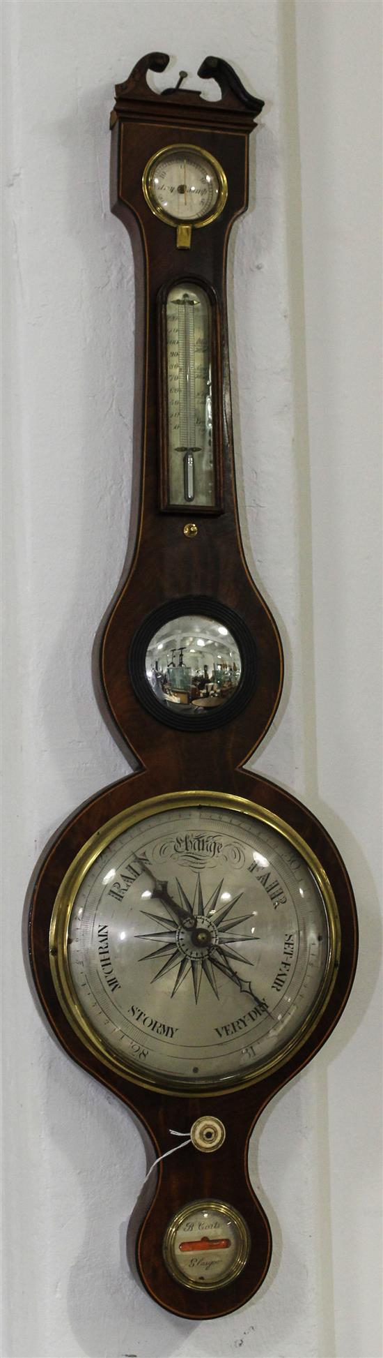 Appraisal: Sale Lot A Scottish George IV Mahogany Wheel Barometer corti