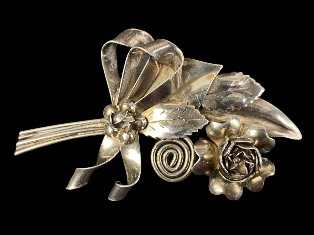 Appraisal: Hobe Sterling Brooch x Please see photos for details