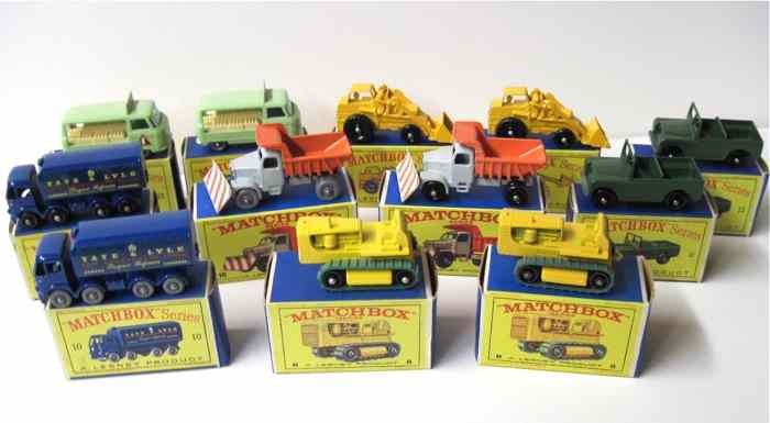 Appraisal: TEN MATCHBOX TOY VEHICLES including two each of numbers Caterpillar