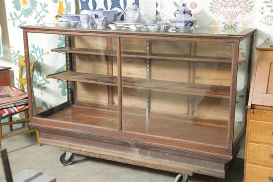 Appraisal: STORE DISPLAY CASE Oak with glass top and sides sliding