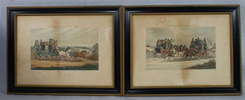 Appraisal: colored engraved prints Ackermann's Coaching Scenes published by Rudolph Ackermann