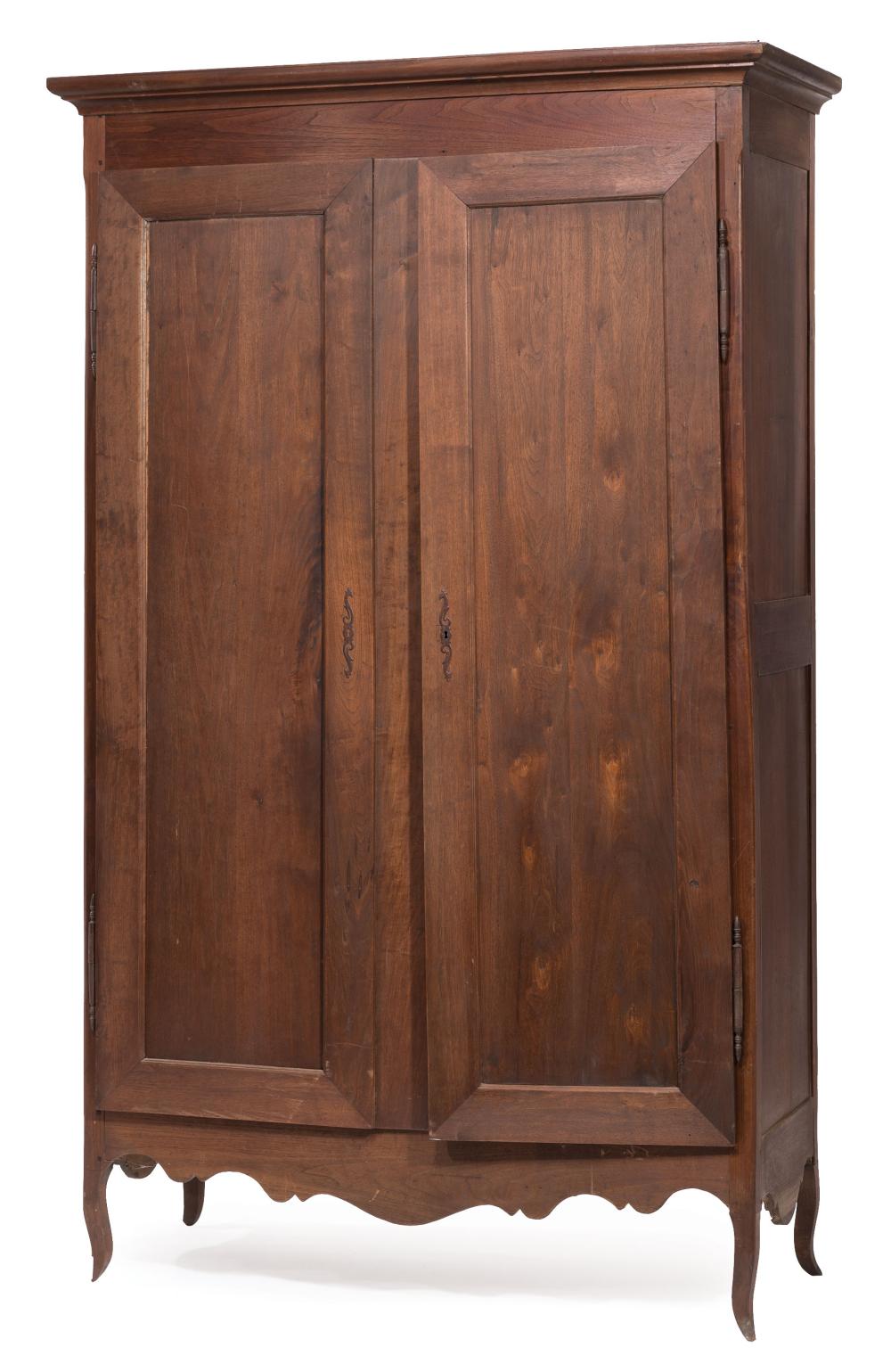 Appraisal: Louisiana Cherrywood Armoire early-to-mid th c River Road area rectangular