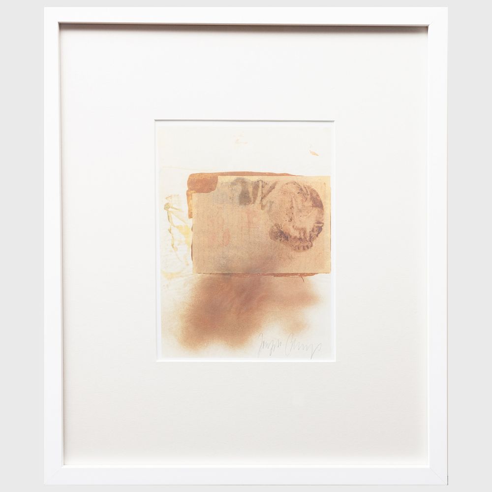 Appraisal: Joseph Beuys - Untitled Offset print on paper signed in