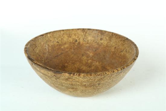 Appraisal: BURL BOWL American th century ash Round bowl with sloping