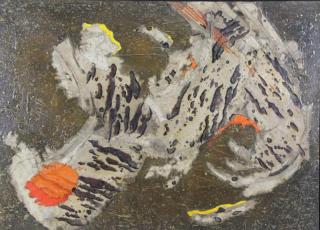 Appraisal: GARDNER PREMINGER Mary Encaustic Collage on Canvas Signed front lower