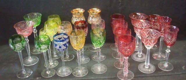 Appraisal: Large Lot of Assorted Cut Crystal Stemware From a Westchester