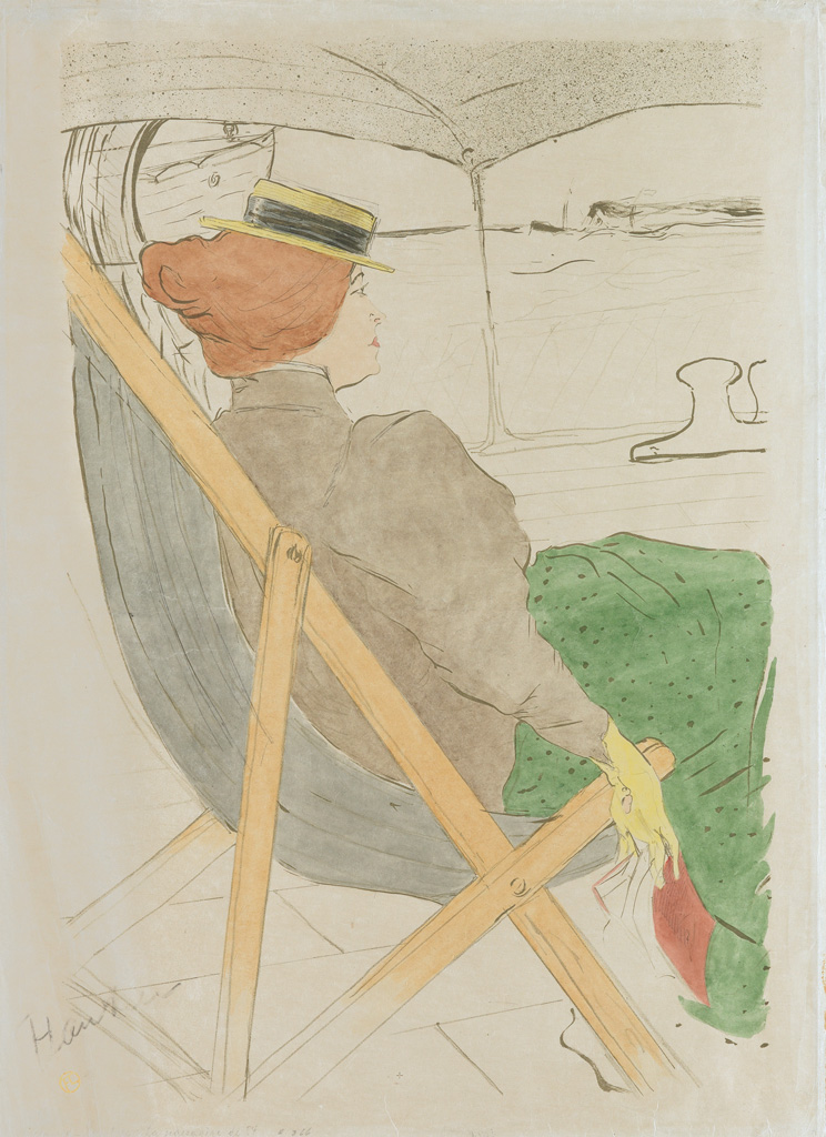 Appraisal: HENRU TOULOUSE-LAUTREC La Passager du ou Promenade en Yacht Lithograph