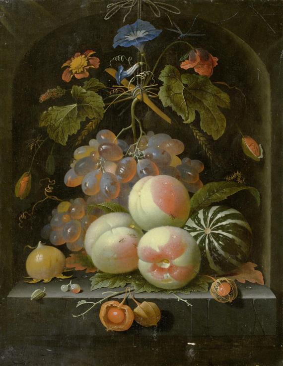 Appraisal: MIGNON ABRAHAM Frankfurt - Utrecht Still life of fruits and