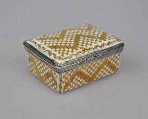 Appraisal: A th century enamelled gilt decorated patch box