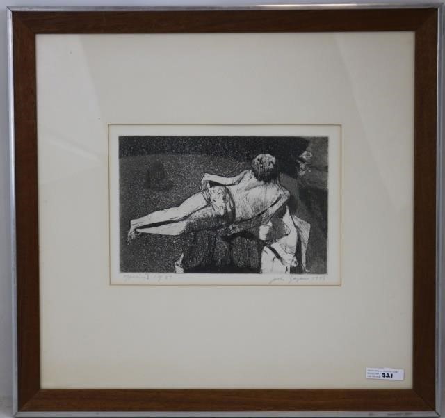 Appraisal: JACK ZAJAC - INTAGLIO ETCHING TITLED OFFERING II SIGHT SIZE