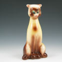 Appraisal: American Bisque Siamese cat doorstop in high glaze Unmarked Mint