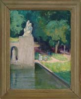 Appraisal: NANCY CHRISTINE JONES LOVE American THE LOWER WALL FONTAINEBLEAU Oil