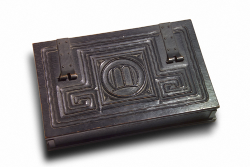 Appraisal: CHARLES ROHLFS Fine and rare hinged desktop box with riveted