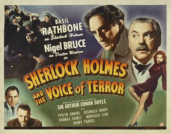 Appraisal: Sherlock Holmes and the Voice of Terror Universal half-sheet condition