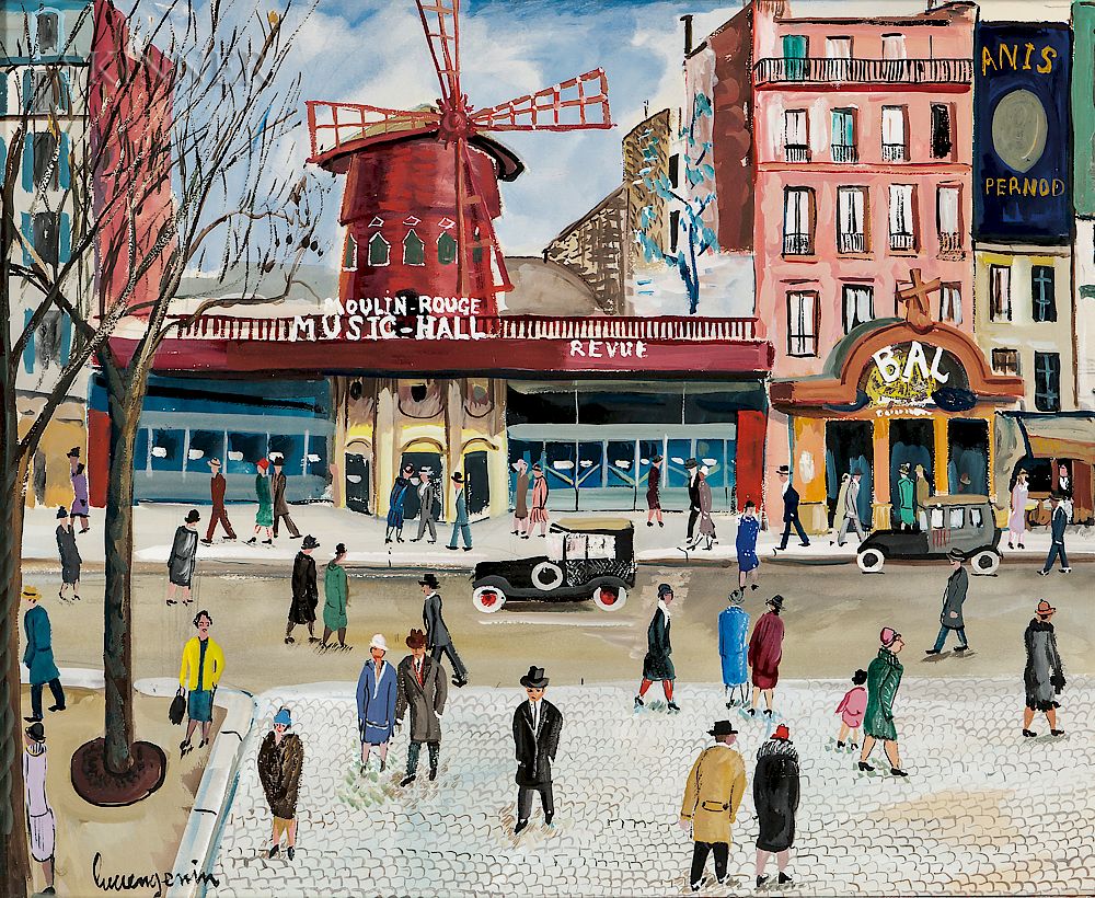 Appraisal: Lucien G nin French - Place Blanche Moulin Rouge Lucien