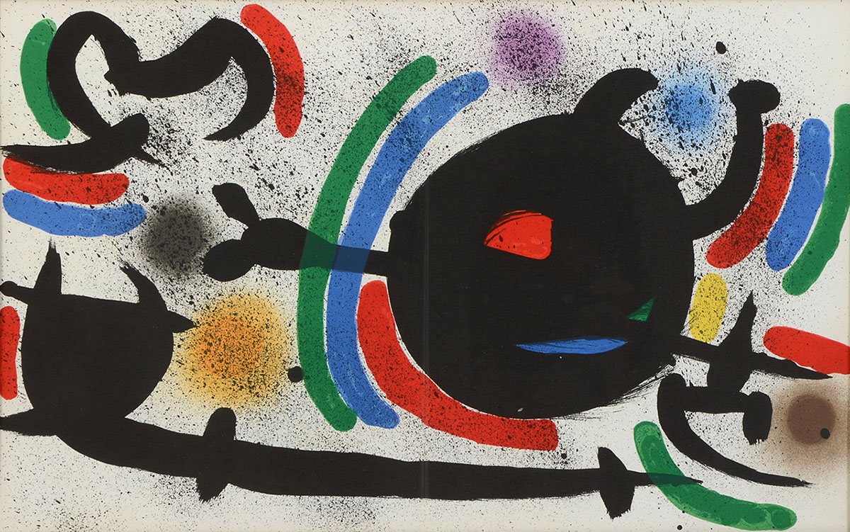 Appraisal: JOAN MIRO LITHOGRAPH Tudor edition image size '' x ''