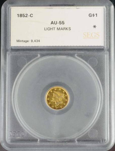 Appraisal: -C Coronet Gold AU Description Graded by SEGS Has Light