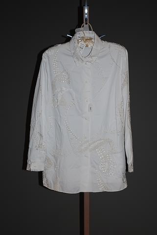 Appraisal: CHADO print silk long sleeve shirt Size Neiman Marcus price