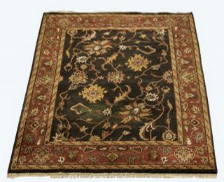 Appraisal: Hand knotted Sino Tabriz wool rug ' x ' Hand-knotted