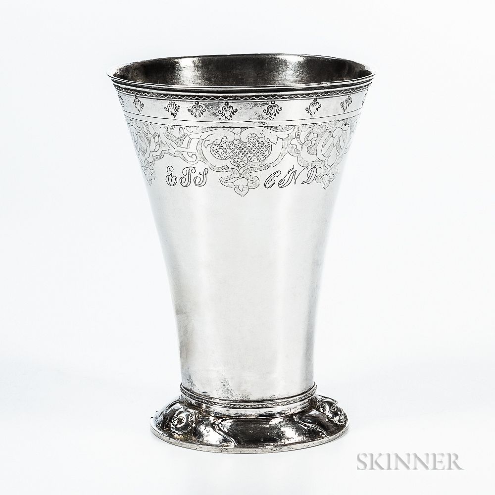 Appraisal: Swedish Silver Beaker Swedish Silver Beaker probably Harnosand mid- th