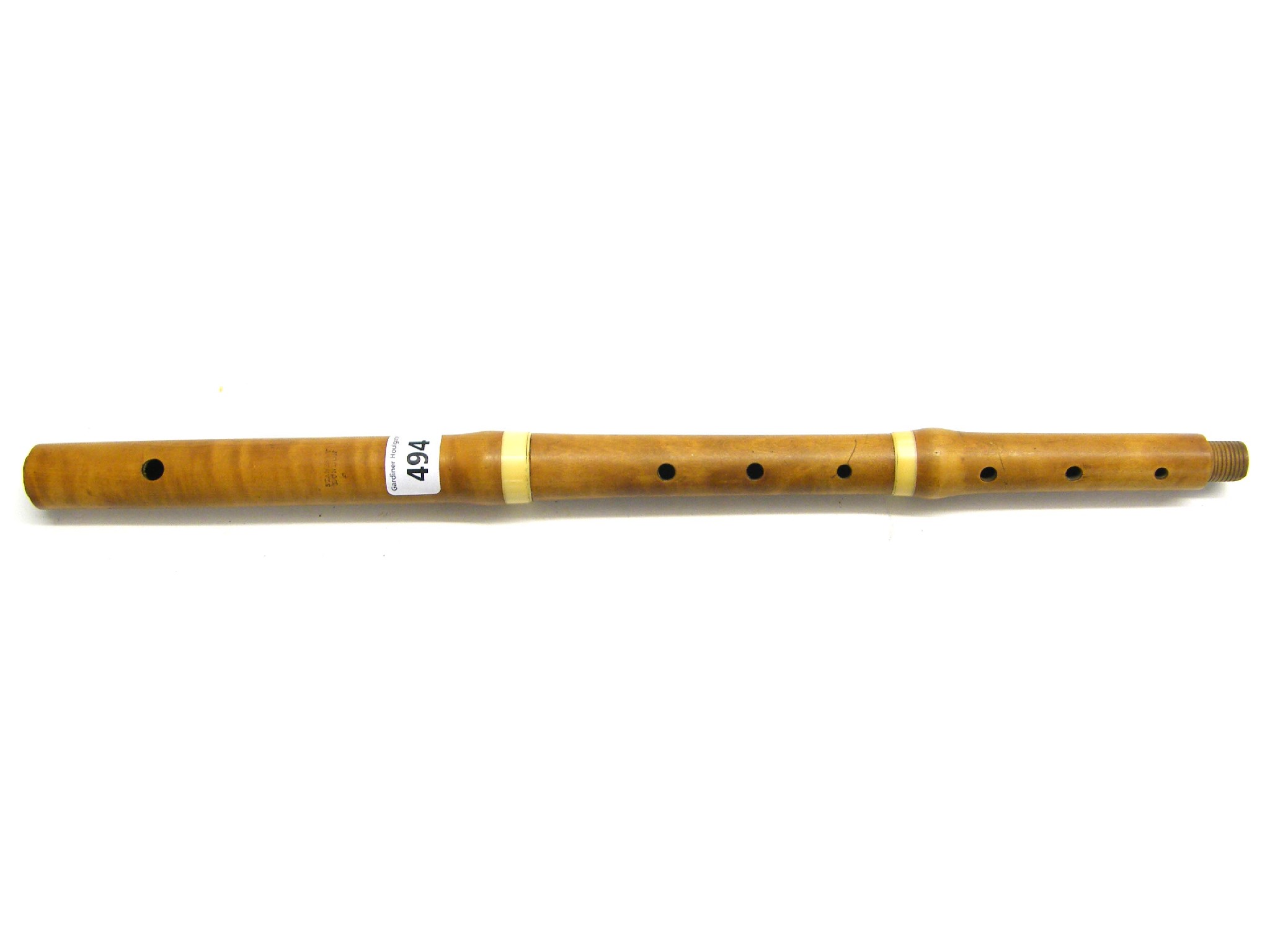 Appraisal: Boxwood and ivory mounted flute by and stamped Stanesby London