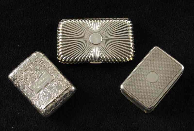 Appraisal: Group of English Sterling Objectsall with gilt interior the first