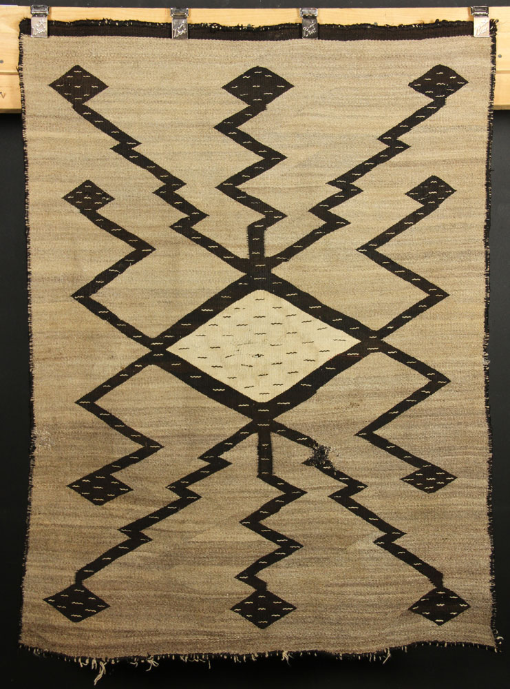 Appraisal: - Navajo Crystal Storm Pattern Carpet Navajo crystal storm pattern