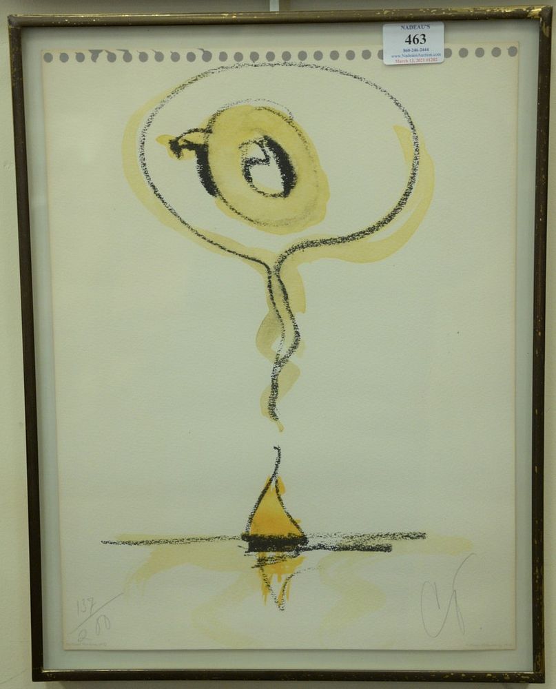 Appraisal: Claes Oldenburg American b Sailboat Thinking of Q offset lithograph