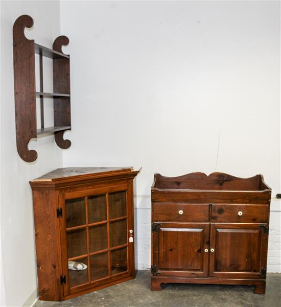 Appraisal: Sale Lot An American Pine Dry Sink second half th