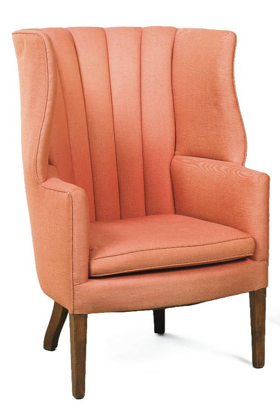 Appraisal: FEDERAL STYLE MAHOGANY BARREL-BACK WING CHAIR