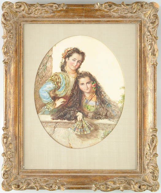 Appraisal: POSSIBLY BY ELISABETH MURRAY British - TWO SPANISH GIRLS Fine