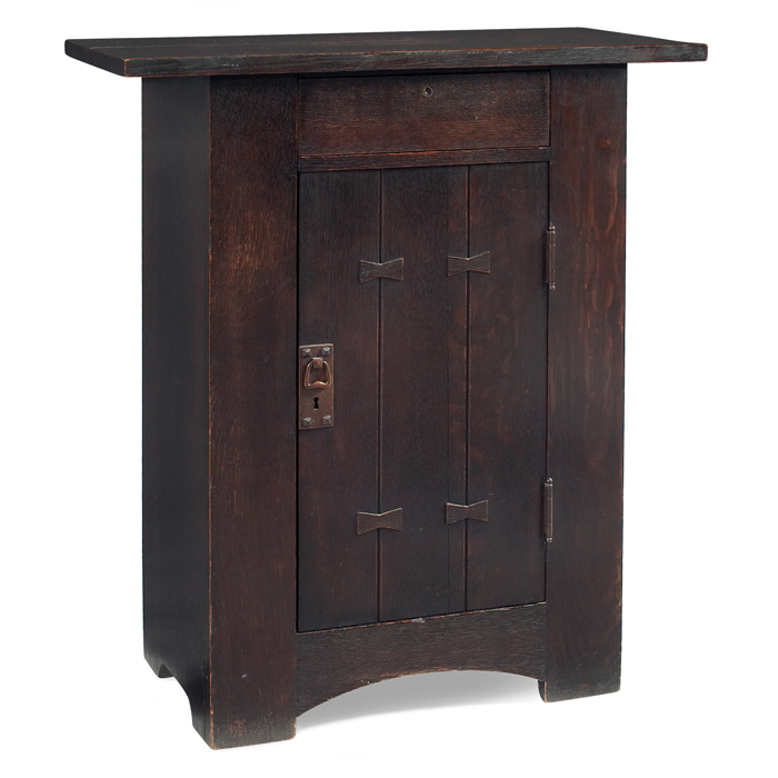 Appraisal: Rare L JG Stickley cellarette from the Onondaga Shops overhanging