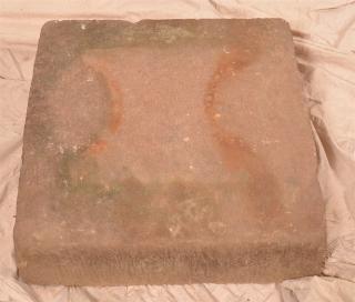 Appraisal: Antique Carved Sandstone Step - w x - d x