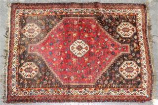 Appraisal: A Persian Mat first half th century having a hexagonal