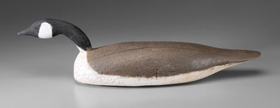 Appraisal: Canada Goose Decoy American mid th century hissing position feather