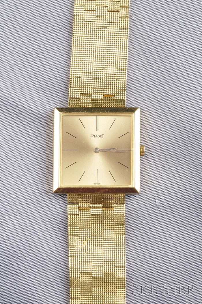 Appraisal: kt Gold Wristwatch Piaget the gold-tone metal dial with baton