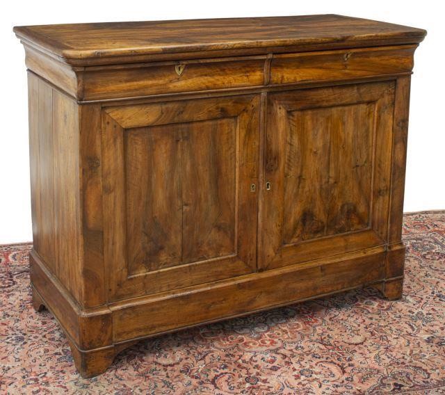 Appraisal: French Louis Philippe period walnut buffet mid th c having