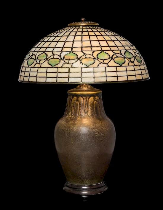 Appraisal: Tiffany Studios and Rookwood Pottery American Early th century Acorn